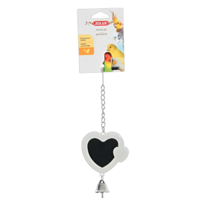 زولكس مرآة معدن على شكل قلب مع جرس